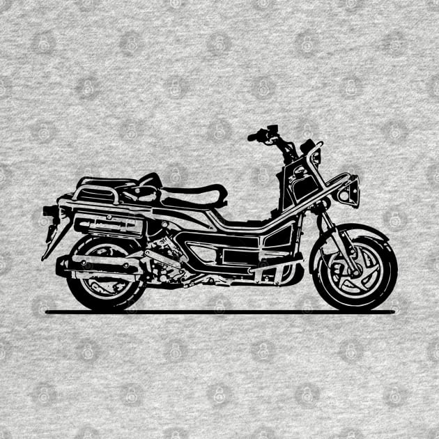 Big Ruckus Motorcycle Sketch Art by DemangDesign